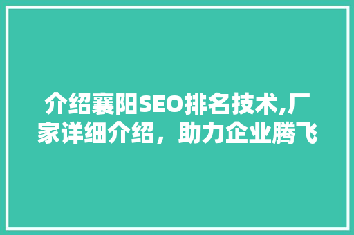 介绍襄阳SEO排名技术,厂家详细介绍，助力企业腾飞