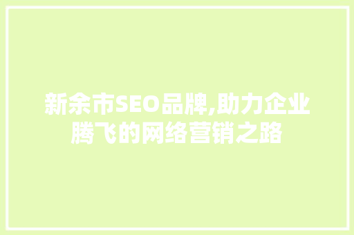 新余市SEO品牌,助力企业腾飞的网络营销之路 网站建设公司