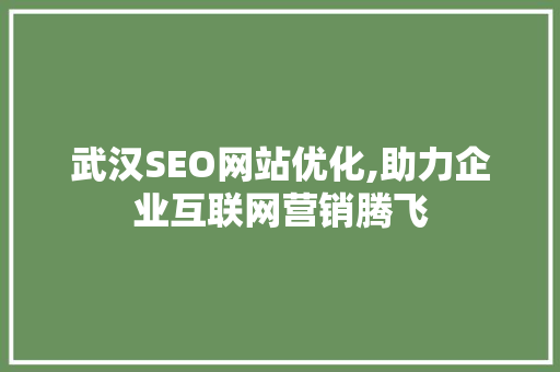 武汉SEO网站优化,助力企业互联网营销腾飞 必应SEO