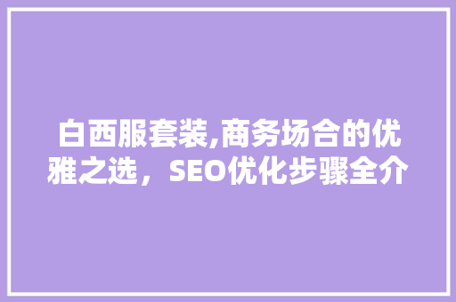 白西服套装,商务场合的优雅之选，SEO优化步骤全介绍 SEO关键词