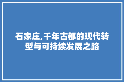 石家庄,千年古都的现代转型与可持续发展之路 神马SEO