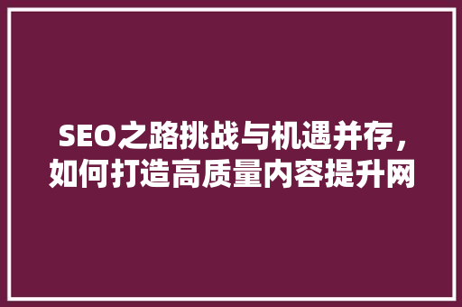 SEO之路挑战与机遇并存，如何打造高质量内容提升网站排名 必应SEO