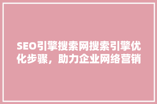 SEO引擎搜索网搜索引擎优化步骤，助力企业网络营销 必应SEO