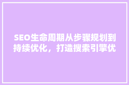 SEO生命周期从步骤规划到持续优化，打造搜索引擎优化全流程 百度SEO