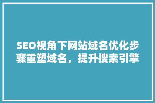 SEO视角下网站域名优化步骤重塑域名，提升搜索引擎排名 搜狗SEO