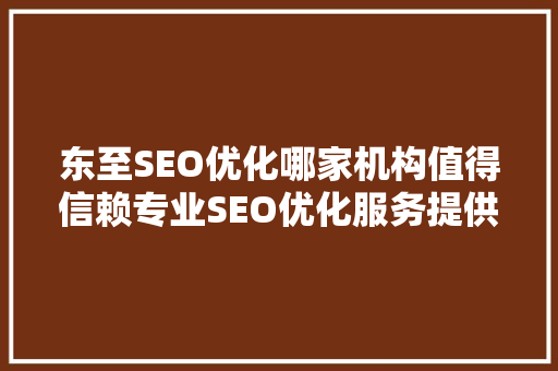 东至SEO优化哪家机构值得信赖专业SEO优化服务提供商 搜狗SEO