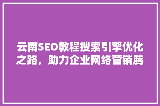 云南SEO教程搜索引擎优化之路，助力企业网络营销腾飞 网站建设公司