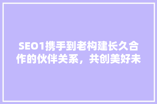 SEO1携手到老构建长久合作的伙伴关系，共创美好未来 搜狗SEO