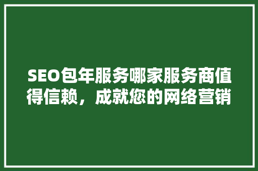 SEO包年服务哪家服务商值得信赖，成就您的网络营销之路 SEO关键词