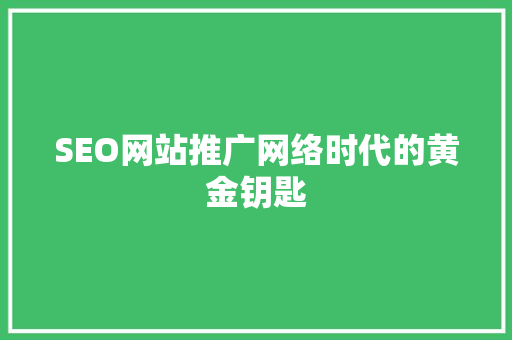 SEO网站推广网络时代的黄金钥匙 必应SEO