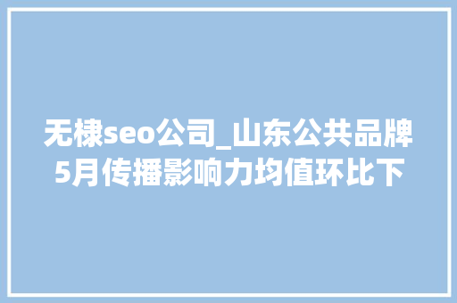 无棣seo公司_山东公共品牌5月传播影响力均值环比下降028 网站建设公司 无棣seo公司_山东公共品牌5月传播影响力均值环比下降028 无棣seo公司_山东公共品牌5月传播影响力均值环比下降028 网站建设公司