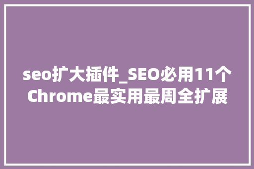 seo扩大插件_SEO必用11个Chrome最实用最周全扩展插件 seo扩大插件_SEO必用11个Chrome最实用最周全扩展插件 SEO关键词