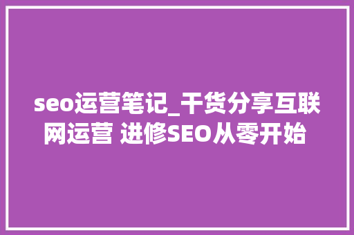 seo运营笔记_干货分享互联网运营 进修SEO从零开始 SEO深度解析进修笔记 seo运营笔记_干货分享互联网运营 进修SEO从零开始 SEO深度解析进修笔记 SEO关键词