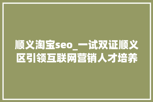 顺义淘宝seo_一试双证顺义区引领互联网营销人才培养新潮流 顺义淘宝seo_一试双证顺义区引领互联网营销人才培养新潮流 必应SEO