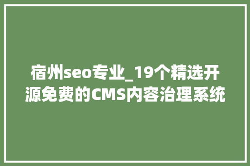 宿州seo专业_19个精选开源免费的CMS内容治理系统接私活创业拿去改改 宿州seo专业_19个精选开源免费的CMS内容治理系统接私活创业拿去改改 必应SEO