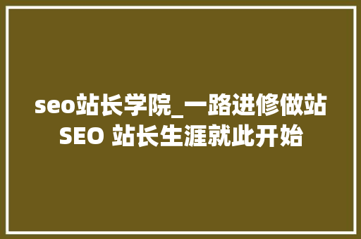 seo站长学院_一路进修做站SEO 站长生涯就此开始 seo站长学院_一路进修做站SEO 站长生涯就此开始 网站建设公司