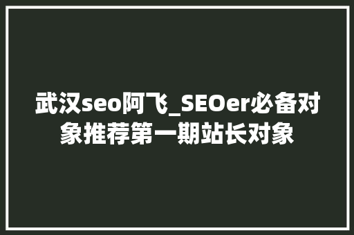 武汉seo阿飞_SEOer必备对象推荐第一期站长对象 武汉seo阿飞_SEOer必备对象推荐第一期站长对象 必应SEO