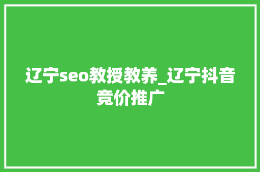 辽宁seo教授教养_辽宁抖音竞价推广 辽宁seo教授教养_辽宁抖音竞价推广 网站建设公司