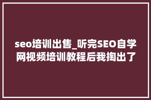 seo培训出售_听完SEO自学网视频培训教程后我掏出了私房钱4880元 seo培训出售_听完SEO自学网视频培训教程后我掏出了私房钱4880元 必应SEO