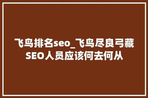 飞鸟排名seo_飞鸟尽良弓藏SEO人员应该何去何从 飞鸟排名seo_飞鸟尽良弓藏SEO人员应该何去何从 网站建设公司