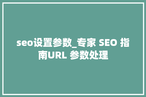 seo设置参数_专家 SEO 指南URL 参数处理 seo设置参数_专家 SEO 指南URL 参数处理 SEO关键词