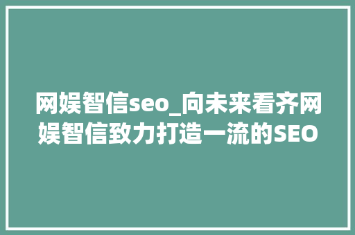 网娱智信seo_向未来看齐网娱智信致力打造一流的SEO公司 网娱智信seo_向未来看齐网娱智信致力打造一流的SEO公司 神马SEO