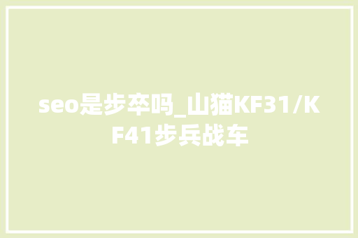 seo是步卒吗_山猫KF31/KF41步兵战车 seo是步卒吗_山猫KF31/KF41步兵战车 网站建设公司
