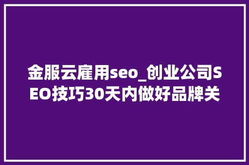 金服云雇用seo_创业公司SEO技巧30天内做好品牌关键词搜索优化 金服云雇用seo_创业公司SEO技巧30天内做好品牌关键词搜索优化 搜狗SEO