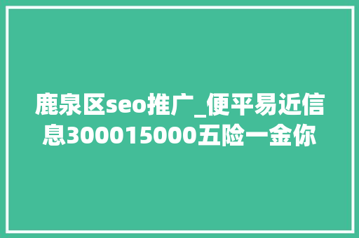 鹿泉区seo推广_便平易近信息300015000五险一金你想要的福利待遇这里都有↓↓↓ 鹿泉区seo推广_便平易近信息300015000五险一金你想要的福利待遇这里都有↓↓↓ 必应SEO