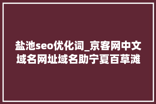 盐池seo优化词_京客网中文域名网址域名助宁夏百草滩羊食物打造行业品牌 盐池seo优化词_京客网中文域名网址域名助宁夏百草滩羊食物打造行业品牌 SEO关键词