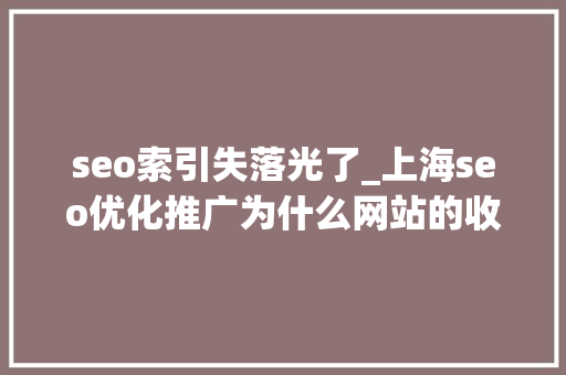 seo索引失落光了_上海seo优化推广为什么网站的收录一会儿掉落光了 seo索引失落光了_上海seo优化推广为什么网站的收录一会儿掉落光了 百度SEO