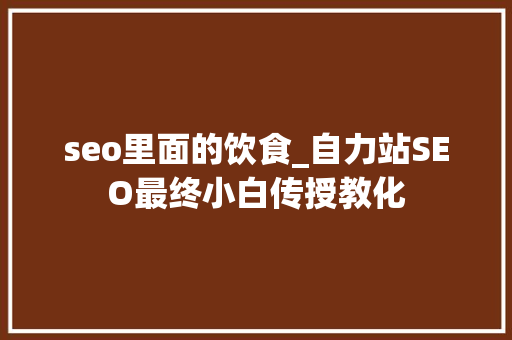 seo里面的饮食_自力站SEO最终小白传授教化 seo里面的饮食_自力站SEO最终小白传授教化 网站建设公司
