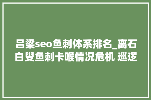 吕梁seo鱼刺体系排名_离石白叟鱼刺卡喉情况危机 巡逻队员紧急护送就医 吕梁seo鱼刺体系排名_离石白叟鱼刺卡喉情况危机 巡逻队员紧急护送就医 网站建设公司