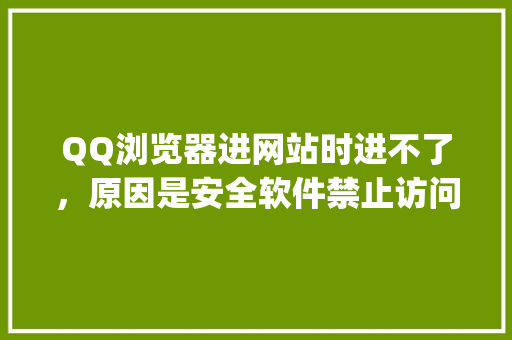 QQ浏览器进网站时进不了，原因是安全软件禁止访问网络，我应该怎么做才能进去,为什么qq收不到网址验证码。 QQ浏览器进网站时进不了，原因是安全软件禁止访问网络，我应该怎么做才能进去,为什么qq收不到网址验证码。 必应SEO