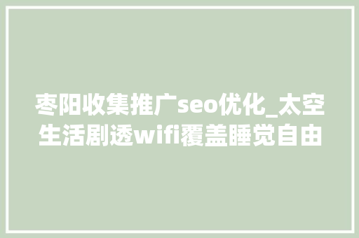 枣阳收集推广seo优化_太空生活剧透wifi覆盖睡觉自由包裹式淋浴间