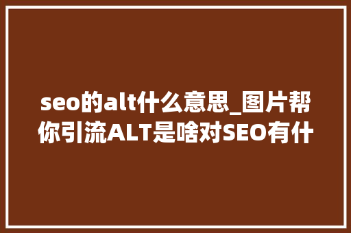 seo的alt什么意思_图片帮你引流ALT是啥对SEO有什么用WordPress若何添加ALT seo的alt什么意思_图片帮你引流ALT是啥对SEO有什么用WordPress若何添加ALT 神马SEO