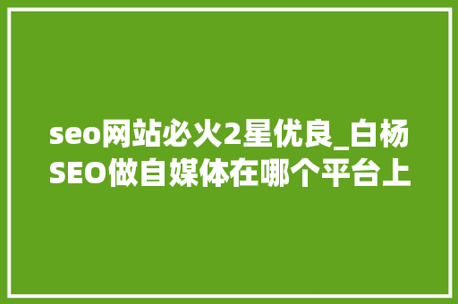 seo网站必火2星优良_白杨SEO做自媒体在哪个平台上更有前途各平台属性是什么 必应SEO seo网站必火2星优良_白杨SEO做自媒体在哪个平台上更有前途各平台属性是什么 seo网站必火2星优良_白杨SEO做自媒体在哪个平台上更有前途各平台属性是什么 必应SEO