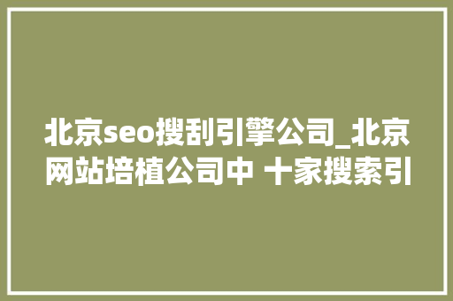北京seo搜刮引擎公司_北京网站培植公司中 十家搜索引擎优化最好的网站培植公司 北京seo搜刮引擎公司_北京网站培植公司中 十家搜索引擎优化最好的网站培植公司 搜狗SEO