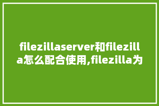 filezillaserver和filezilla怎么配合使用,filezilla为什么无法连接到服务器。 filezillaserver和filezilla怎么配合使用,filezilla为什么无法连接到服务器。 神马SEO