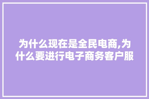 为什么现在是全民电商,为什么要进行电子商务客户服务。 百度SEO 为什么现在是全民电商,为什么要进行电子商务客户服务。 为什么现在是全民电商,为什么要进行电子商务客户服务。 百度SEO