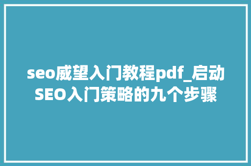seo威望入门教程pdf_启动SEO入门策略的九个步骤 SEO关键词 seo威望入门教程pdf_启动SEO入门策略的九个步骤 seo威望入门教程pdf_启动SEO入门策略的九个步骤 SEO关键词