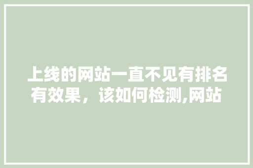 上线的网站一直不见有排名有效果，该如何检测,网站为什么没有效果图了。 上线的网站一直不见有排名有效果，该如何检测,网站为什么没有效果图了。 SEO关键词