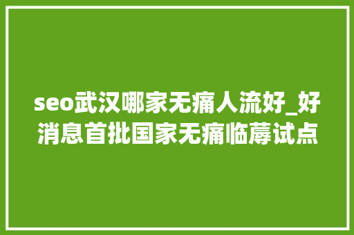 seo武汉哪家无痛人流好_好消息首批国家无痛临蓐试点病院公布武汉这10家病院入选︱晨安武汉 seo武汉哪家无痛人流好_好消息首批国家无痛临蓐试点病院公布武汉这10家病院入选︱晨安武汉 神马SEO