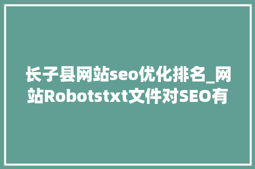 长子县网站seo优化排名_网站Robotstxt文件对SEO有什么用 长子县网站seo优化排名_网站Robotstxt文件对SEO有什么用 网站建设公司