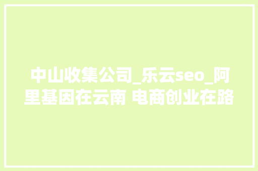 中山收集公司_乐云seo_阿里基因在云南 电商创业在路上 中山收集公司_乐云seo_阿里基因在云南 电商创业在路上 SEO关键词