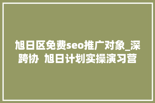 旭日区免费seo推广对象_深跨协 旭日计划实操演习营光彩终结开启出海新篇章 搜狗SEO 旭日区免费seo推广对象_深跨协 旭日计划实操演习营光彩终结开启出海新篇章 搜狗SEO