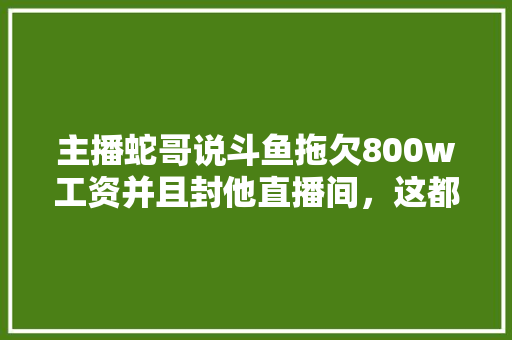主播蛇哥说斗鱼拖欠800w工资并且封他直播间，这都是真的吗,玩蛇tv为什么没有了呢。 主播蛇哥说斗鱼拖欠800w工资并且封他直播间，这都是真的吗,玩蛇tv为什么没有了呢。 SEO关键词