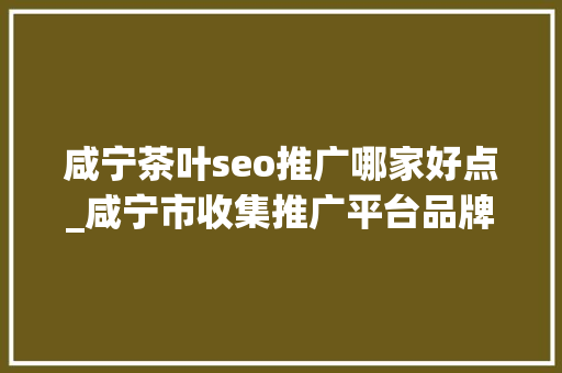 咸宁茶叶seo推广哪家好点_咸宁市收集推广平台品牌推广渠道 咸宁茶叶seo推广哪家好点_咸宁市收集推广平台品牌推广渠道 必应SEO