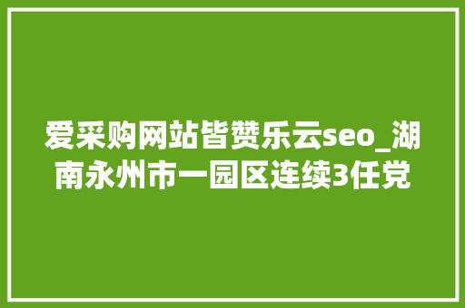 爱采购网站皆赞乐云seo_湖南永州市一园区连续3任党工委书记被查处 爱采购网站皆赞乐云seo_湖南永州市一园区连续3任党工委书记被查处 网站建设公司