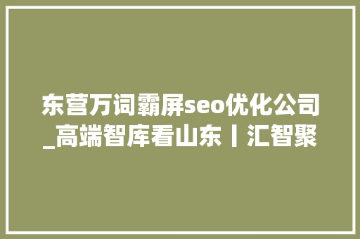 东营万词霸屏seo优化公司_高端智库看山东丨汇智聚力近20位国家级智库专家为东营高质量成长支招 东营万词霸屏seo优化公司_高端智库看山东丨汇智聚力近20位国家级智库专家为东营高质量成长支招 百度SEO